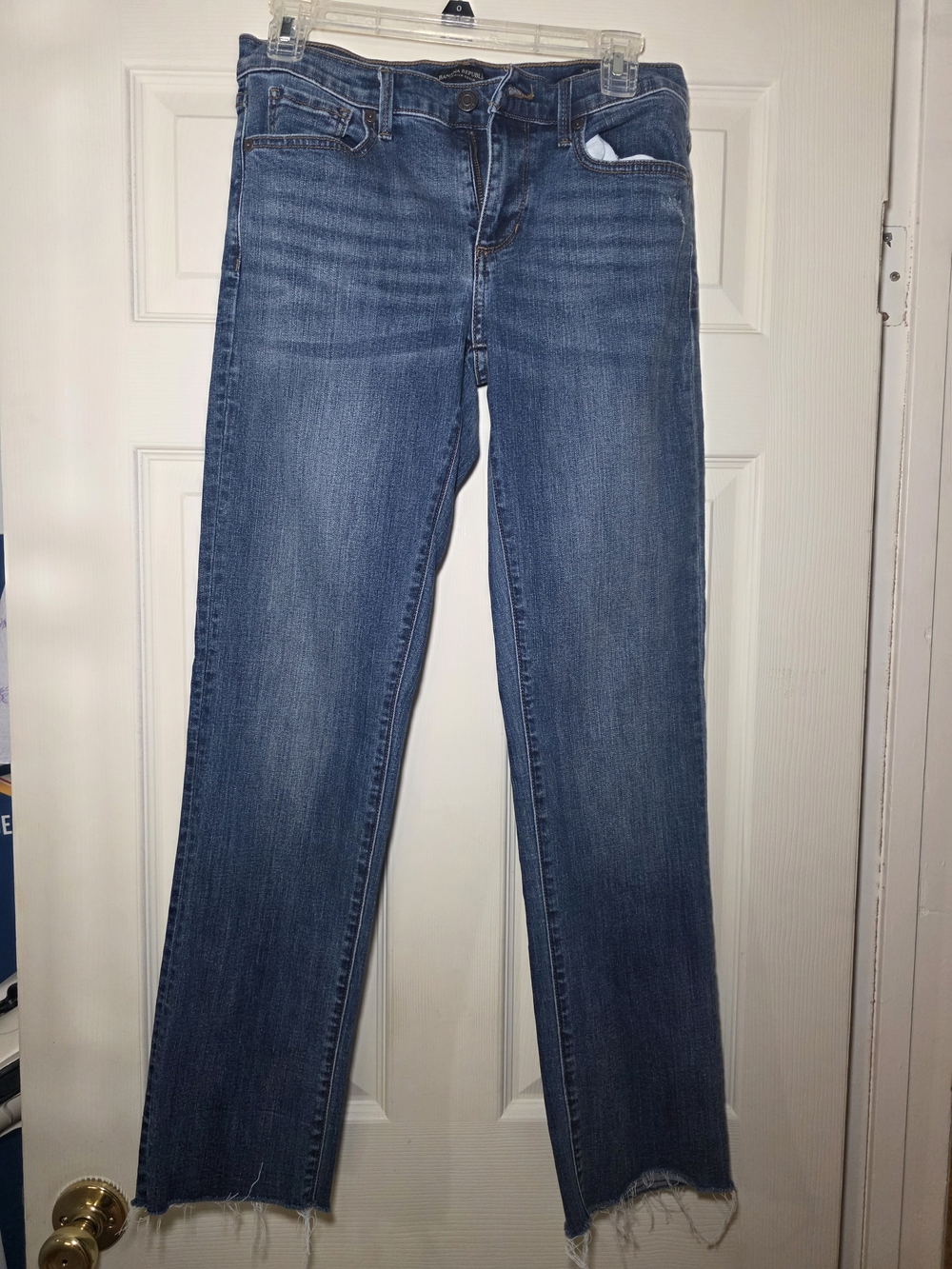 Banana Republic Straight-Leg Jeans in Faded Blue Wash